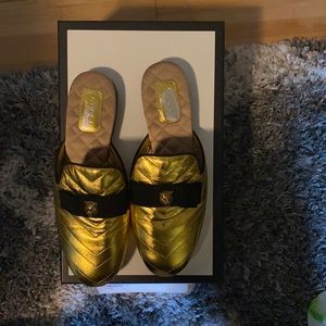 Gold gucci Princetown